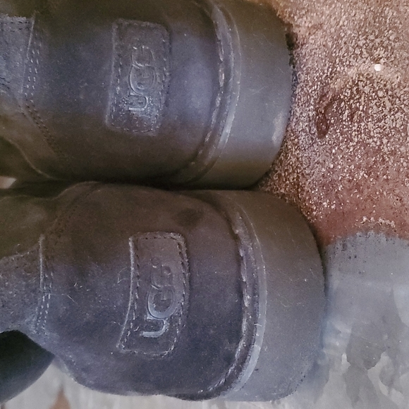 UGG Australia JANNIKA Suede Sheepskin Cuffable Black Bootie - Picture 8 of 12